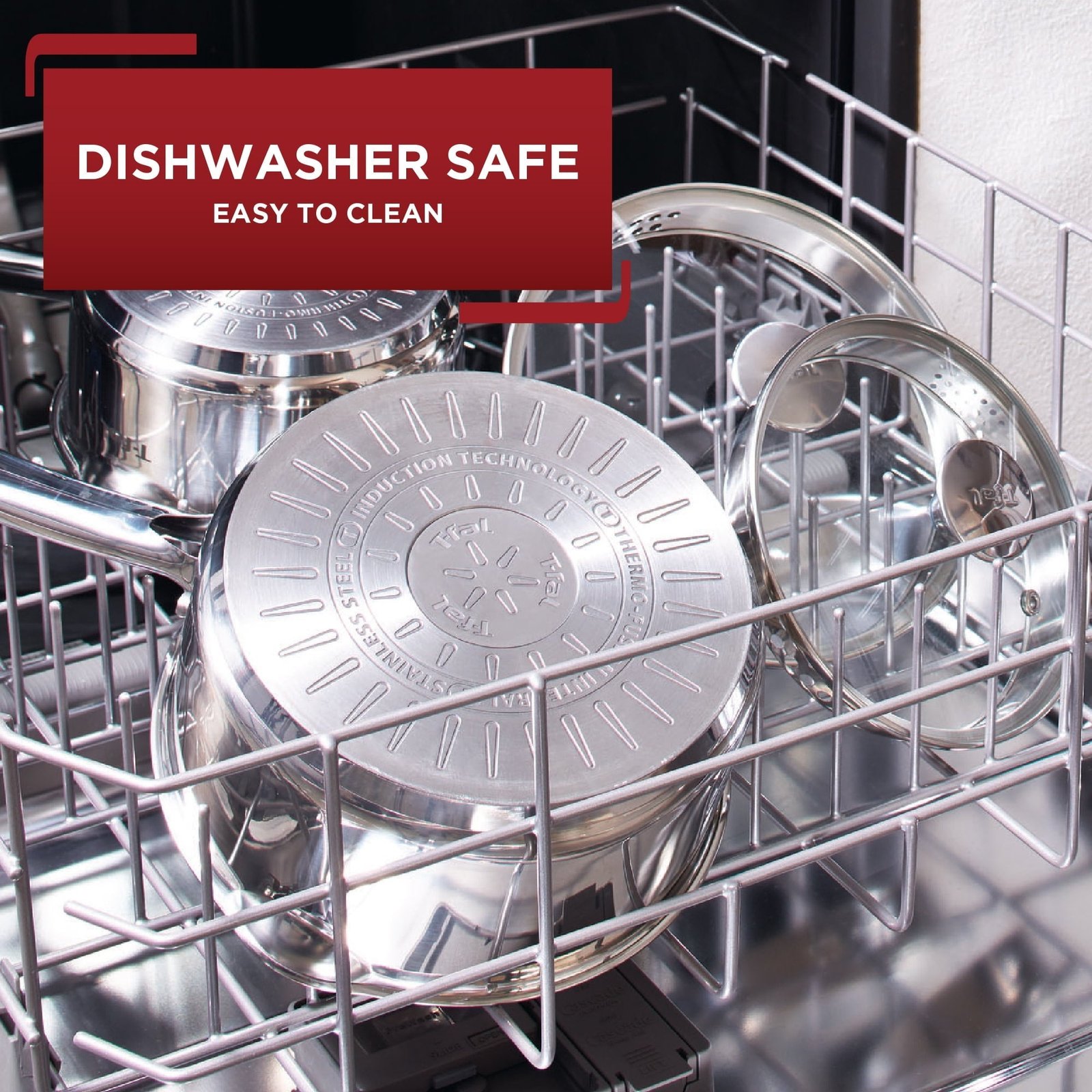 T-fal Cook & Strain Stainless Steel Cookware Set, 14 piece Set