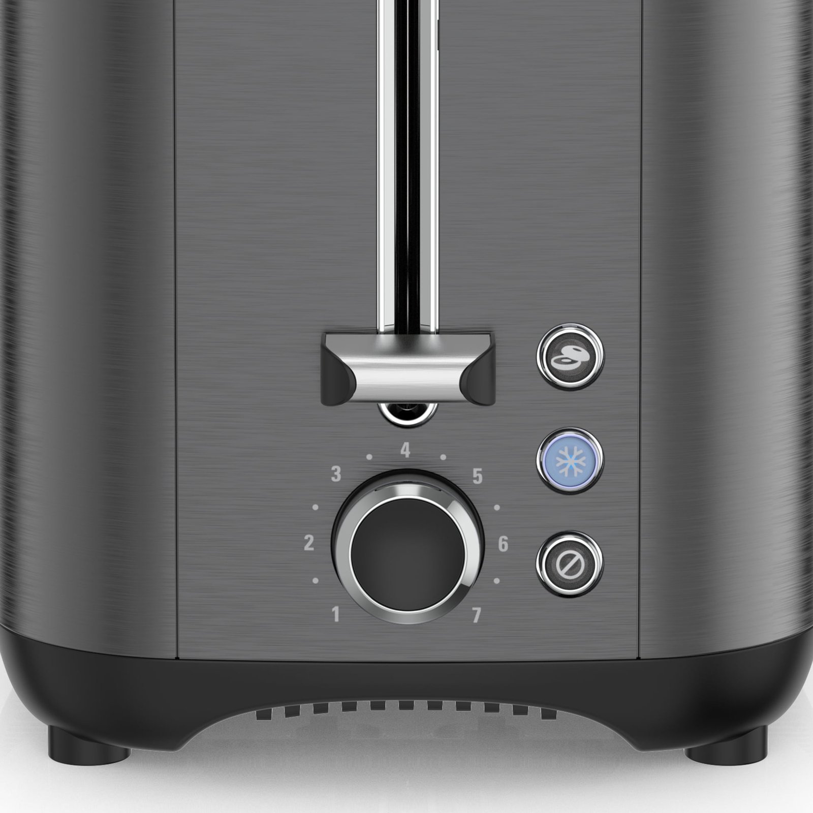 BLACK+DECKER 2-Slice Rapid Toaster, Black Stainless Steel with Removable Tray