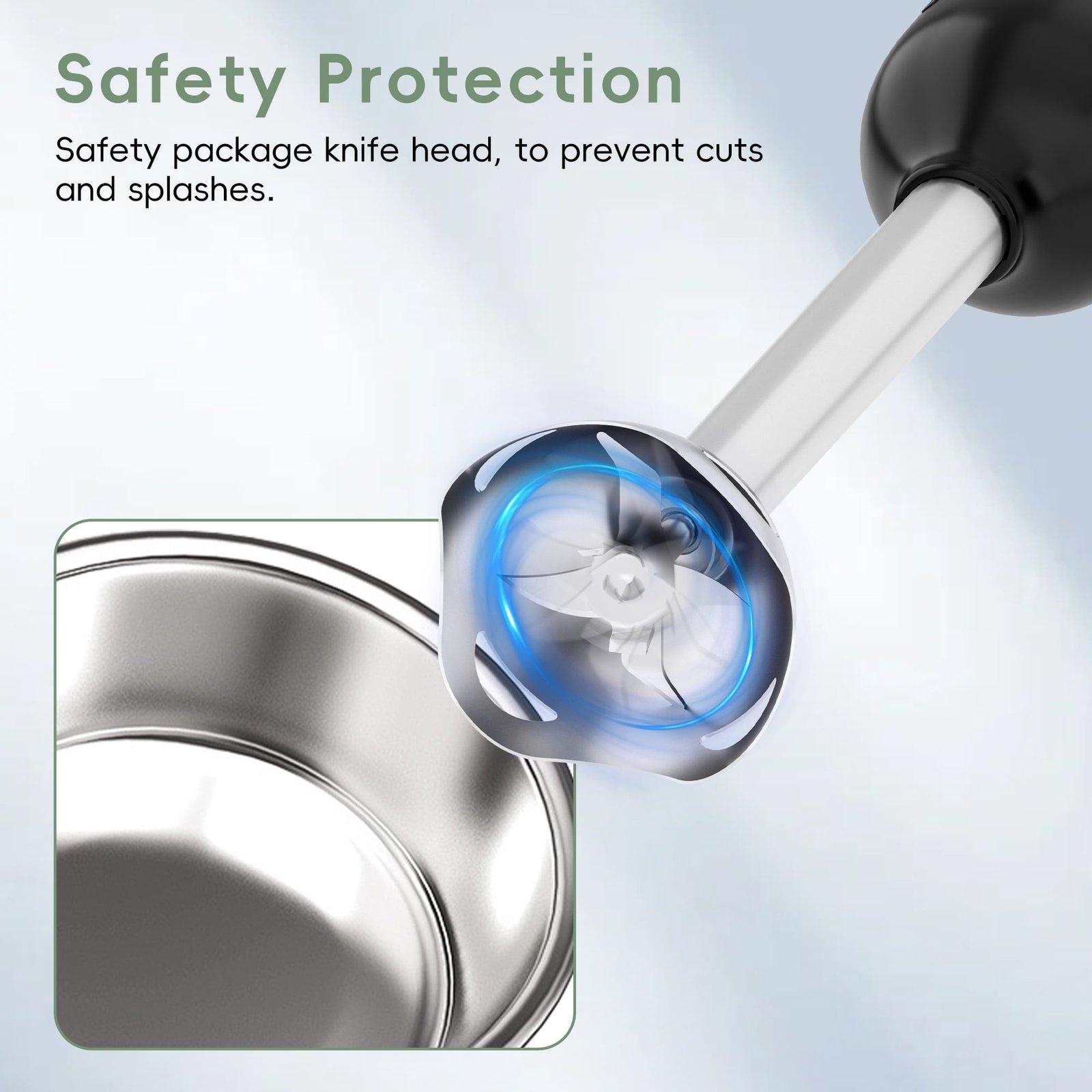 WHALL Cordless Immersion Blender, Rechargeable 5-in-1 Handheld Blender with Whisk, Milk Frother Attachments, Portable Stick mixed,700ml Beaker, 500ml Chopper