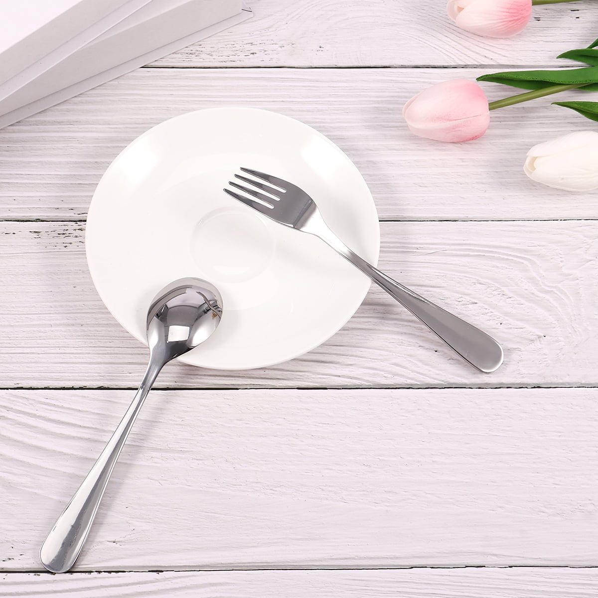 Tcwhniev Kids Silverware Set, 10 Pieces Toddler Utensils, Stainless Steel Childrens Flatware Set, Kids Forks and Spoons, Kids Cutlery for Home Preschools