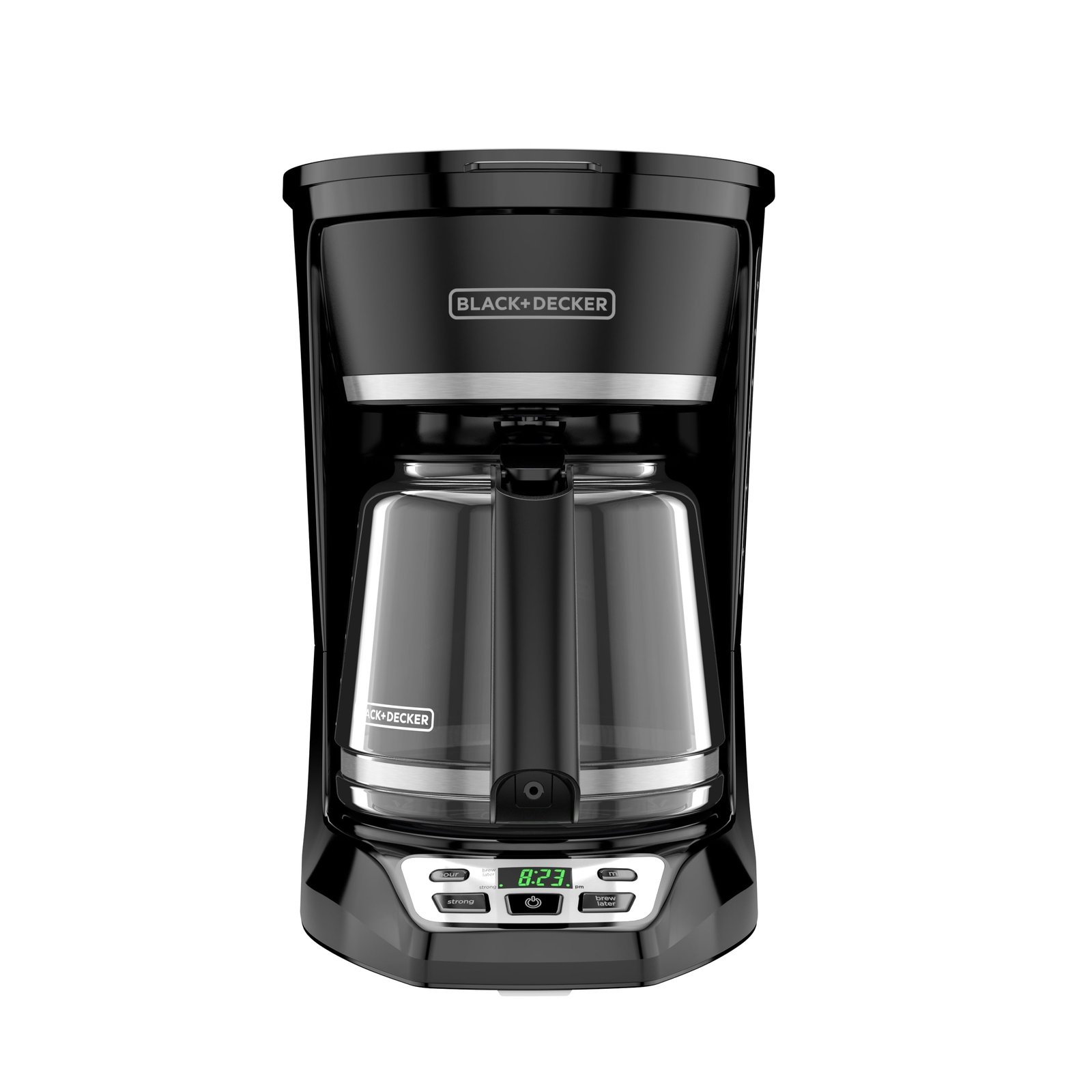 BLACK+DECKER 12-Cup Programmable Drip Coffee Maker with Custom Brew Strength, Black