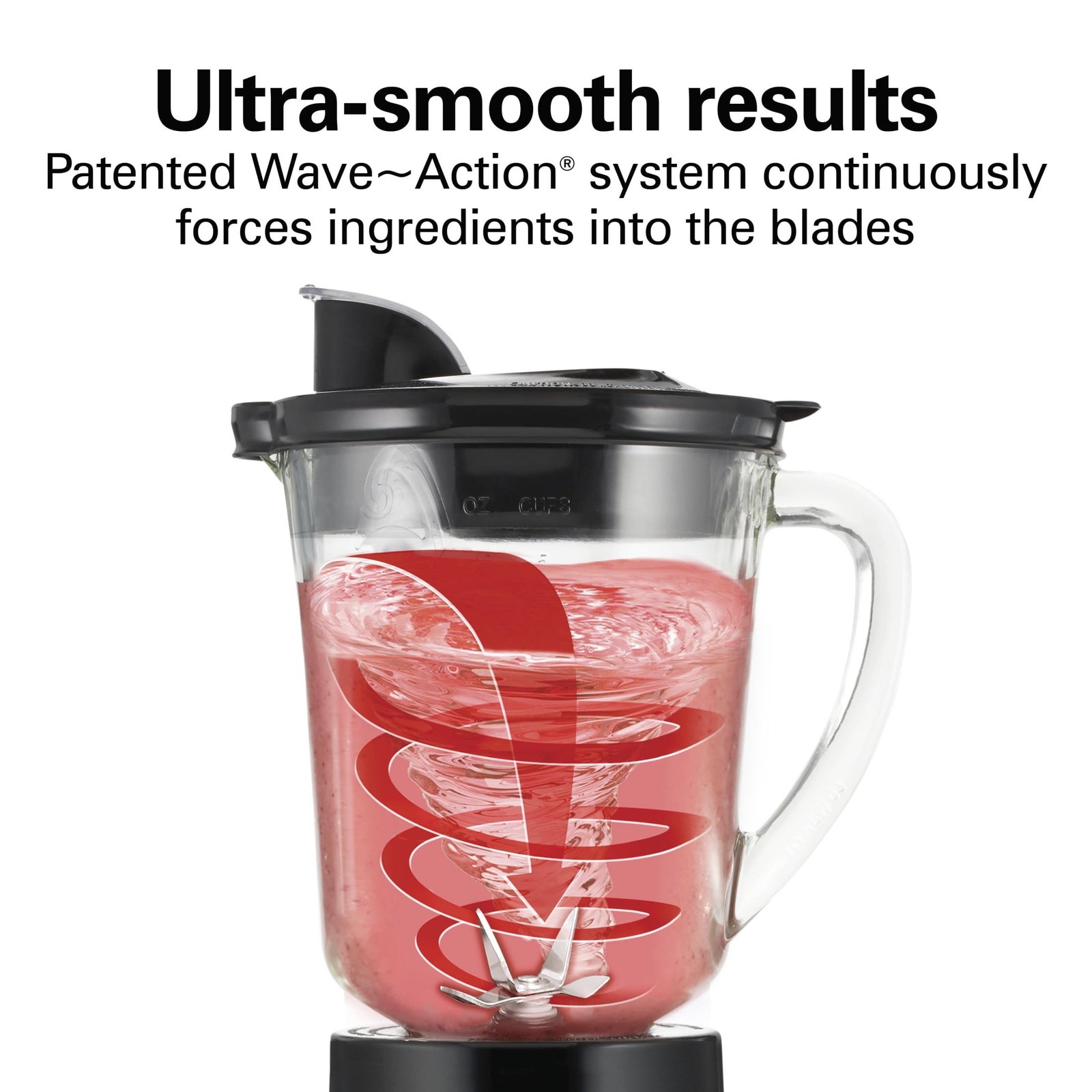 Hamilton Beach Multi-Function Smoothie Blender for Kitchen, 40 oz Jar for Smoothies and Shakes, Black