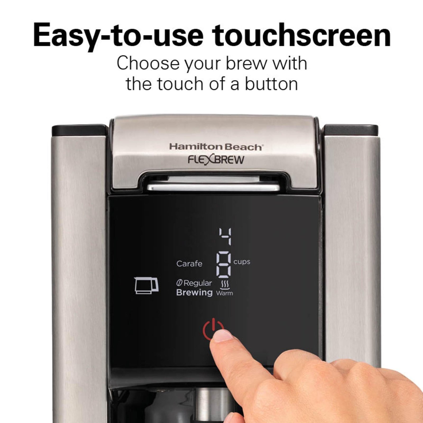 Hamilton Beach FlexBrew 5-in-1 Coffee Maker, Single Serve, 12-Cup Coffee Pot, Hot & Iced, K Cup Pod Compatible or Grounds, Black