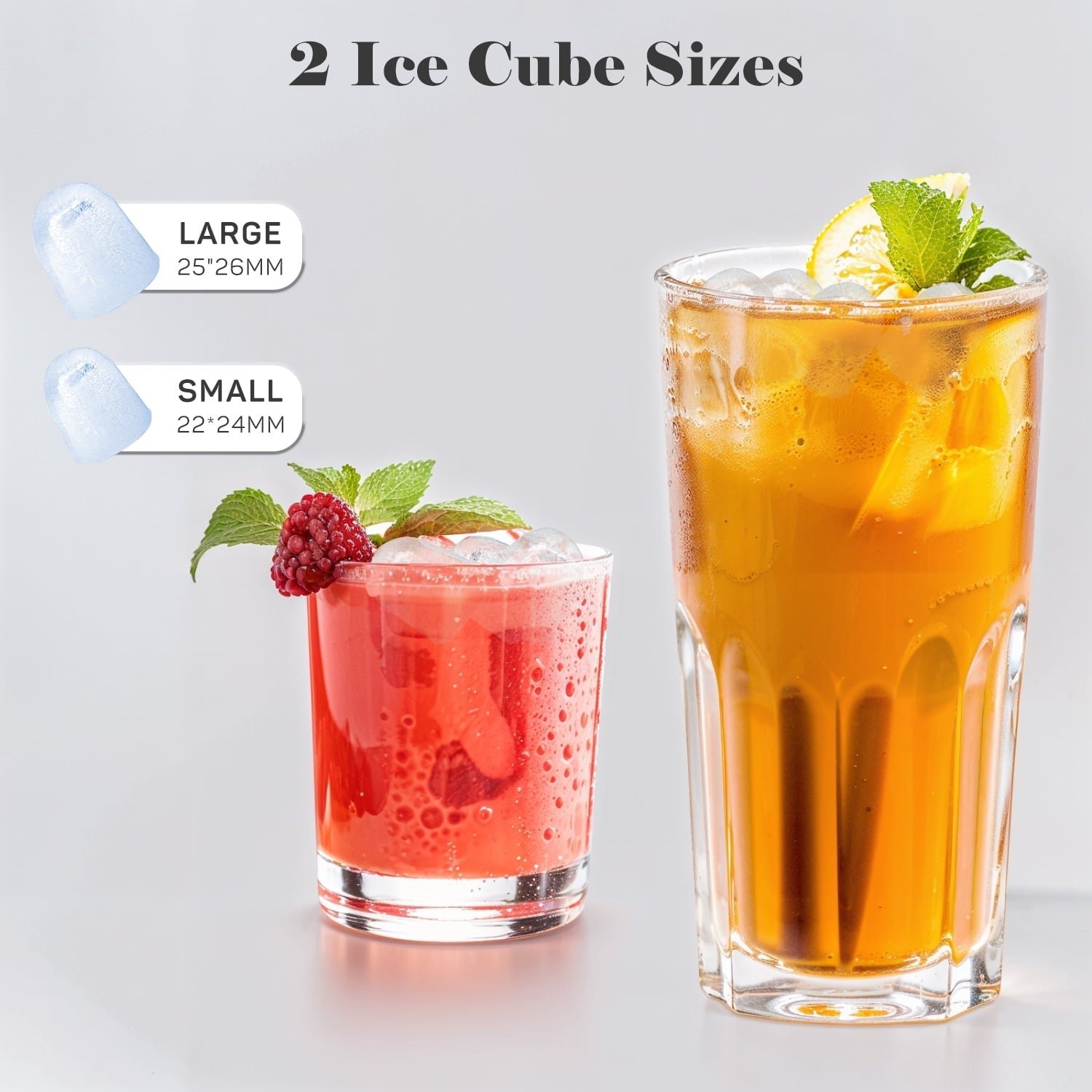 Smiaoer Portable Countertop Ice Maker with Self-Cleaning, 9 Cubes in 6 Mins, 26 lbs/24 Hrs,For Home Camping,Black