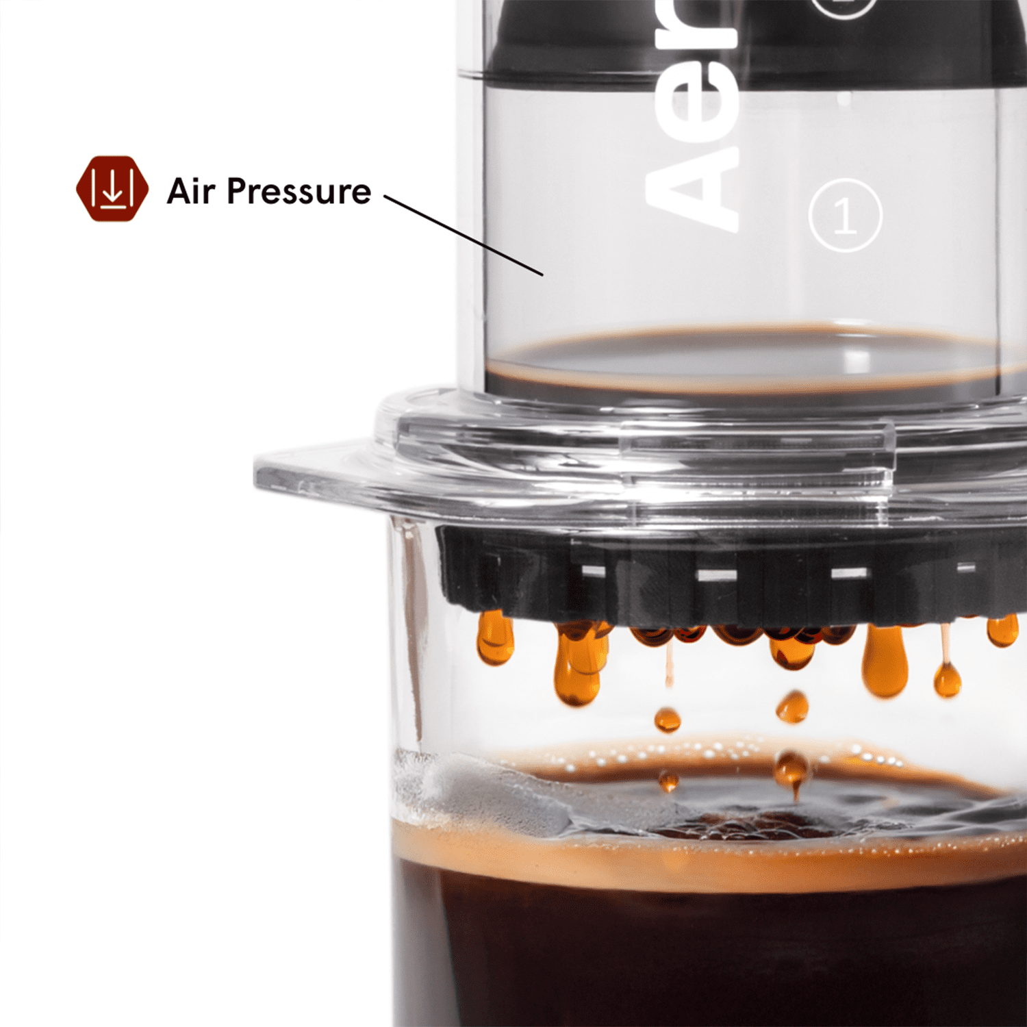 AeroPress Clear Coffee Press – 3 in 1 brew method combines French Press, Pourover, Espresso