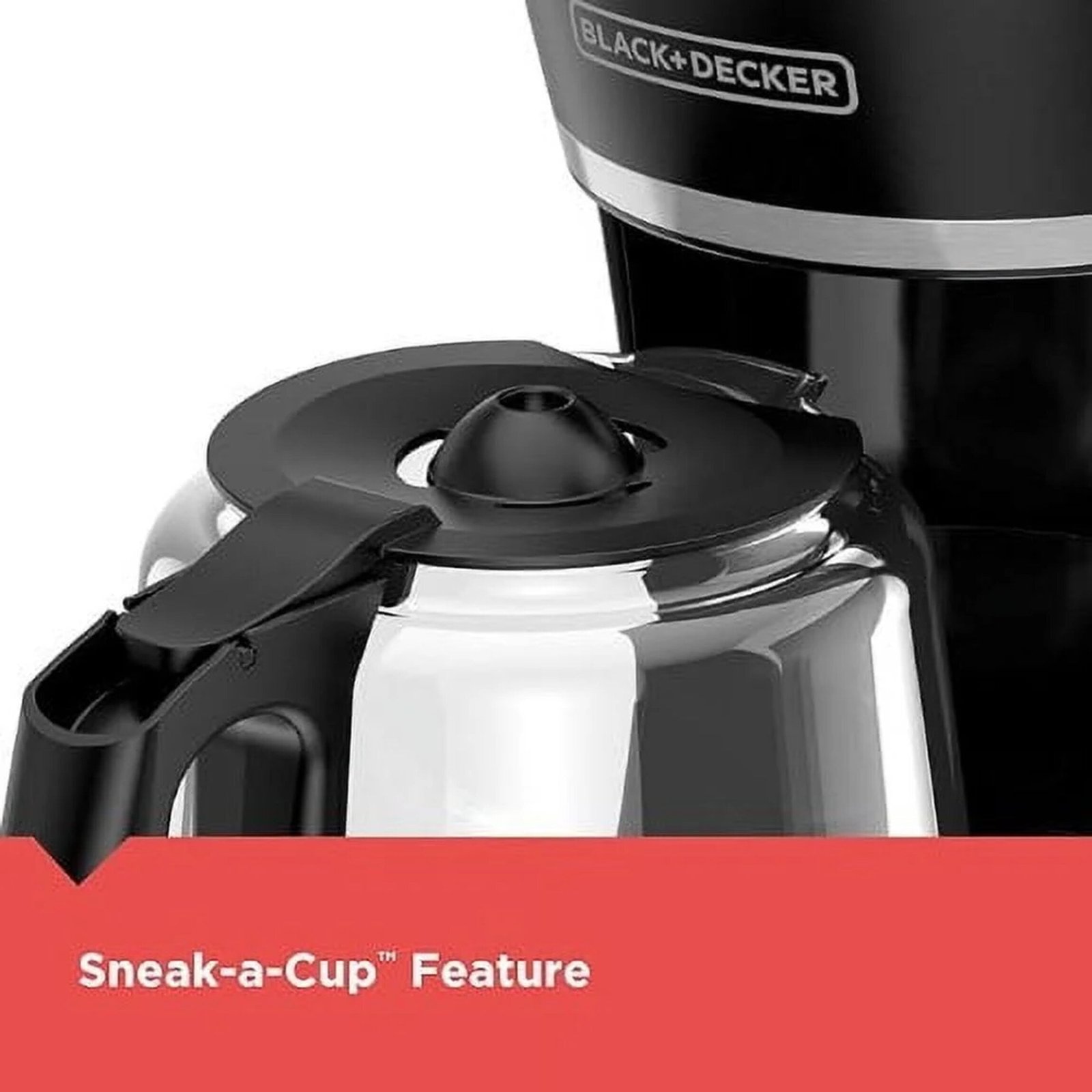 BLACK+DECKER 12-Cup Programmable Drip Coffee Maker with Custom Brew Strength, Black