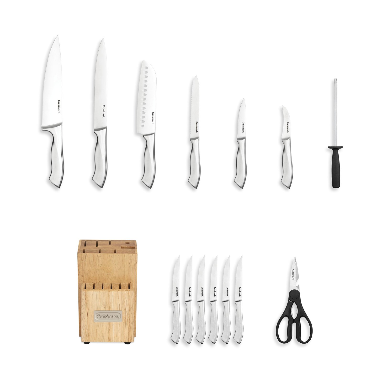 Cuisinart Classic Stainless Steel 15-Piece Knife Block Set