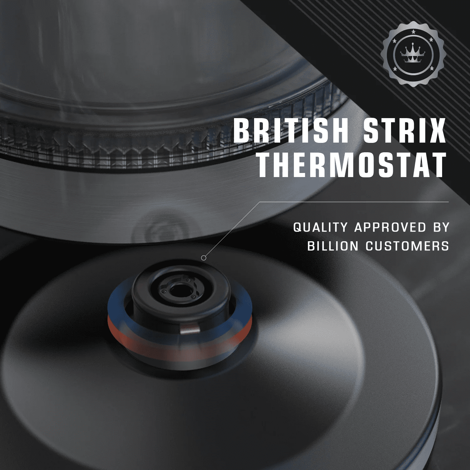 HadinEEon Electric Kettle 1.7L Glass Boiler Electric Tea Kettle with Blue LED Indicator Light, Silver