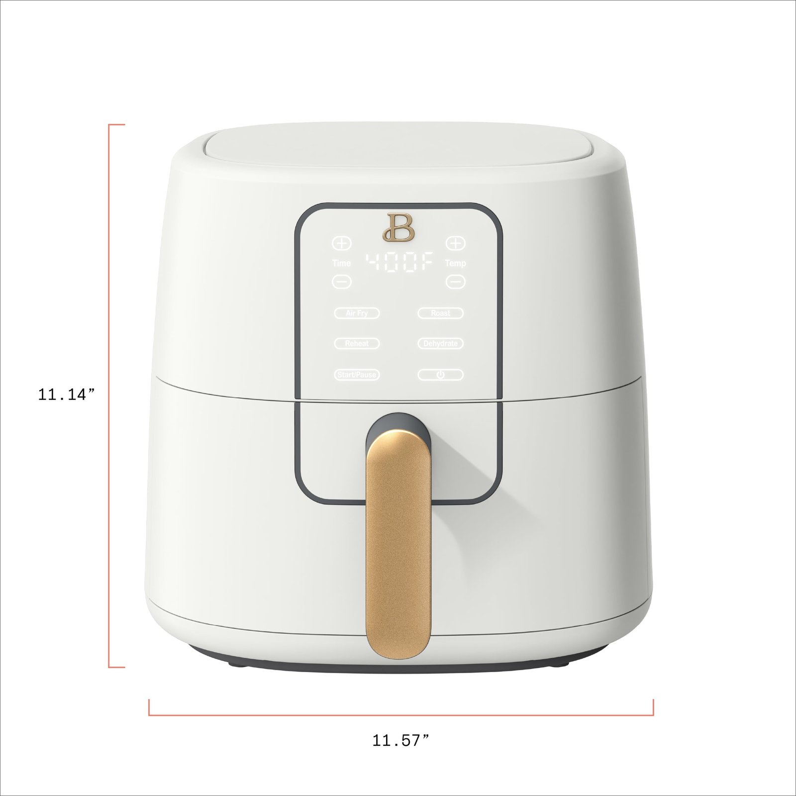 Beautiful 6qt Air Fryer with TurboCrisp Technology, EverGood Ceramic Nonstick Coating, White Icing by Drew Barrymore