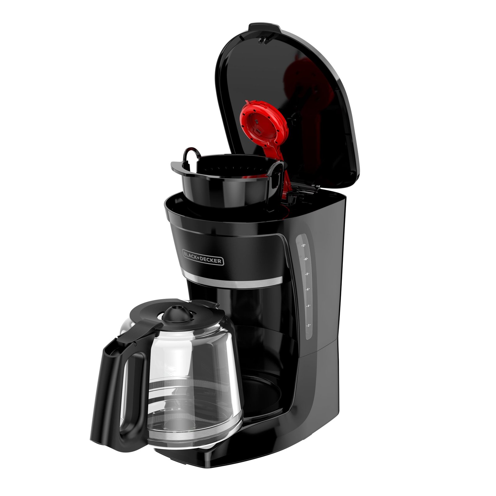BLACK+DECKER 12-Cup Programmable Drip Coffee Maker with Custom Brew Strength, Black