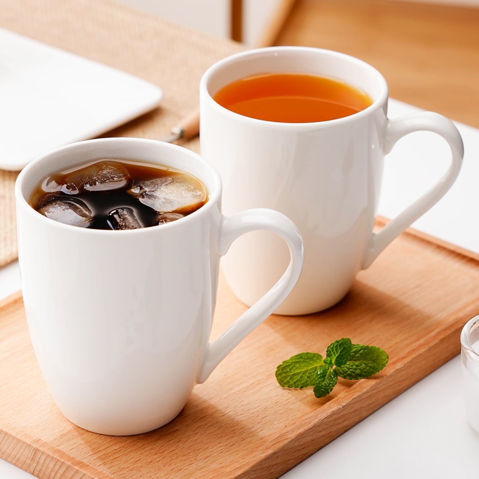 Baalaka Ceramic Coffee Mugs Set of 2 - 12oz Chip-Resistant for Latte/Tea/Cocoa, Microwave & Dishwasher Safe