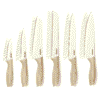 Carote 12Pcs Kitchen Knife Set with Blade Guards, White Granite Ceramic Knife, Stainless Steel