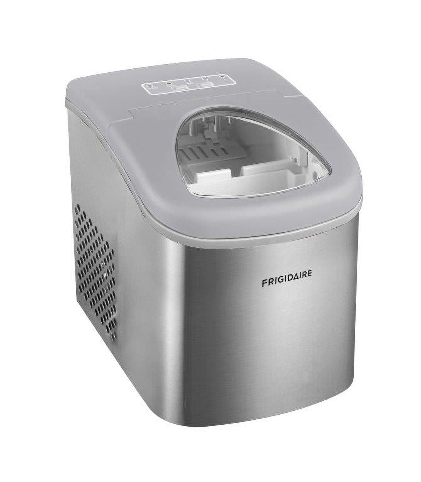 Frigidaire 26 lbs. Ice Maker, Bullet-Shaped Ice, Stainless Steel