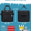 Insulated Soft Cooler Bag 12"x12"x12" Large Leakproof Soft Sided Ice Chest for Travel Beach Camping, 50 Cans Portable Cooler Box for Grocery Shopping, Road Trips