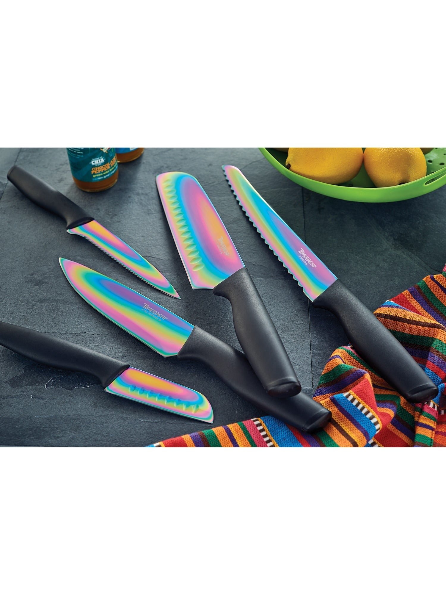 Hampton Forge Rainbow Black Stainless Steel Cutlery Set (12-Piece)