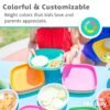 Re-Play Toddler Plates - 22 oz. Deep-Walled Flat Kids Plates - Dishwasher & Microwave Safe - Made in the USA - Set of 4 - Tulip