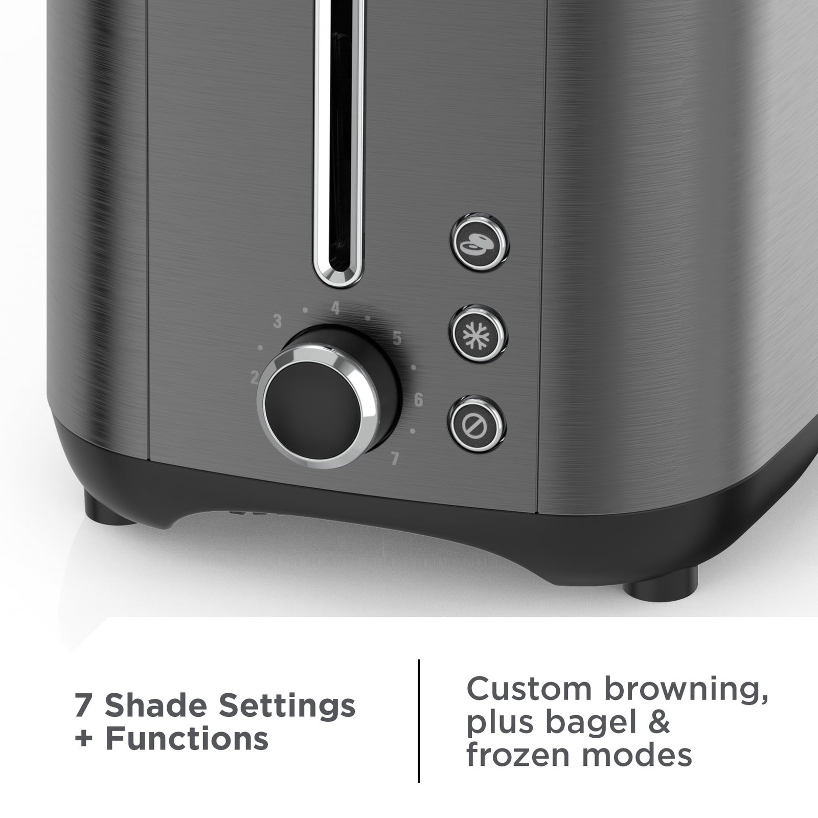 BLACK+DECKER 2-Slice Rapid Toaster, Black Stainless Steel with Removable Tray