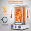 VEVOR Shawarma Grill Machine, 13 lbs Capacity, Chicken Shawarma Cooker Machine with 2 Burners, Gas Vertical Broiler Gyro Rotisserie Oven Doner Kebab Machine, for Home Restaurant Kitchen Parties